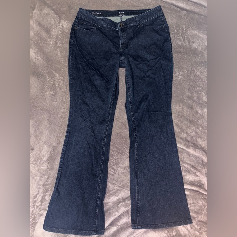 ana Women's Bootcut Jeans Dark Blue Denim Stretch Pockets 18W;